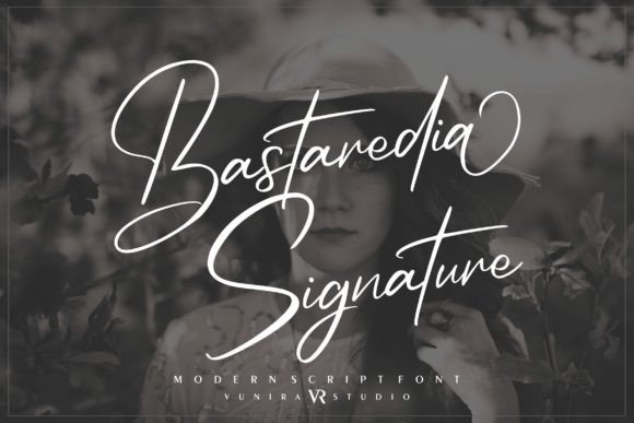Bastaredia Signature: A Romantic Script Font for Campaign Headlines