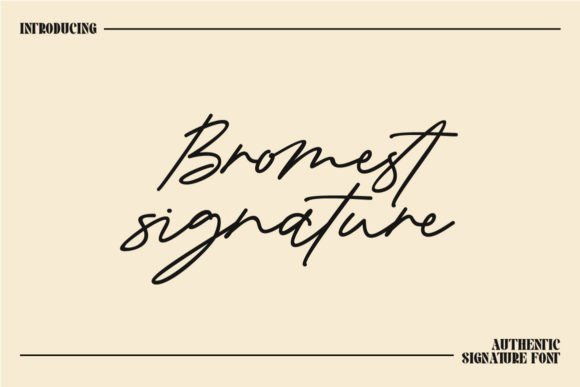 Bromest Signature: A Refined Handwritten Font for Editorial Design