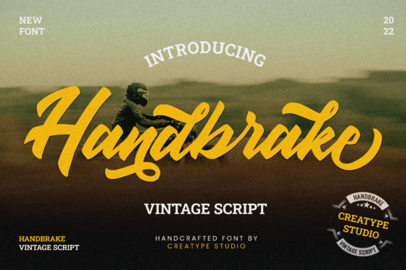 Handbrake: A Vintage Script Font That Elevates Digital Branding