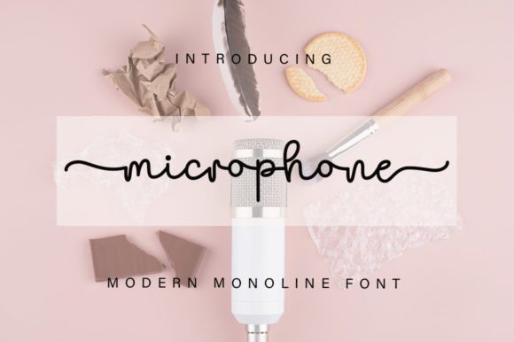 Microphone: A Handwritten Font That Elevates Real Business Branding