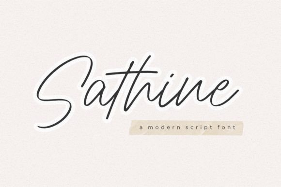 Sathine: A Minimalist Script Font for Elegant Brand Identity